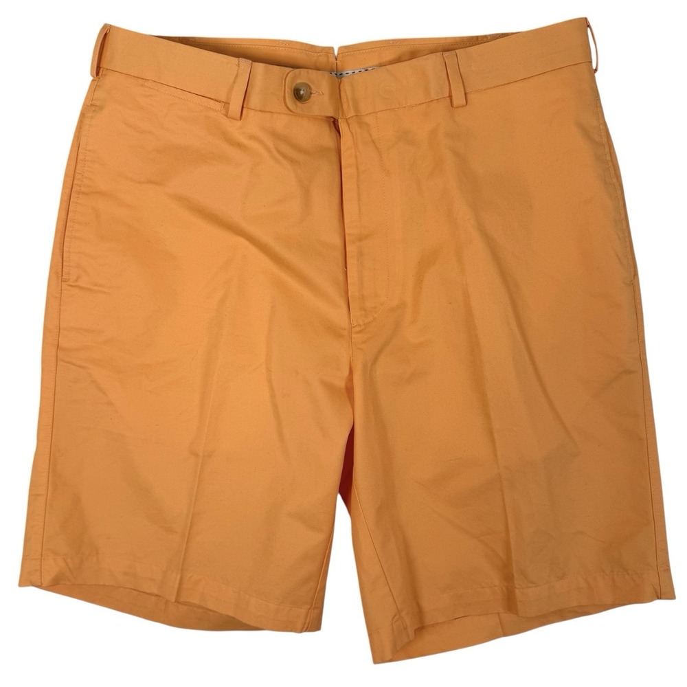 Peter‎ Millar Lightweight Twill Chino Shorts Mens 35 Orange MS14B50 Golf